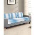 thumbnail image 2 of Sky Blue White Couch Cushion Covers Stretch, Washable Sofa Seat Covers Individual Seat Cushion Sofa Slipcovers Gradient Vertical Stripes Minimalist Couch Cover Furniture Protector S-1PCS, 2 of 7