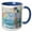 Blue/White, variant on 3drose, Fairys Magic Oasis, 11oz Two-tone Blue Mug