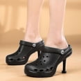 thumbnail image 4 of 2025 Summer New High Heel Shoes Ladies Slippers Ladies Two Wear High Heel Shoes Fashion Slippers,size37,green, 4 of 4
