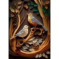 thumbnail image 2 of Avian Tapestry - Quilled Birds Canvas Wall Art, 2 of 2
