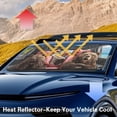 thumbnail image 6 of Xixirimido Windshield Sunshade for Car Foldable Front Window Cover Sun Shade Sun Visor Block UV Rays Universal Fit Automotive Accessories, Cute Cartoon Bears, 6 of 8