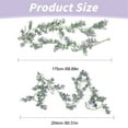 thumbnail image 3 of Adapan 1PC Artificial Eucalyptus Garland,68.89" Purple Faux Leaf Vine for Wedding Arch, Table Runner & Wall Decoration,Purple, 3 of 6