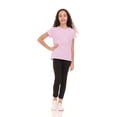 thumbnail image 6 of Pink Angel Girls' 8-Pack Cotton T-Shirts – Crew Neck Short Sleeve Tees, Solid Color Multipack, Size 14, 6 of 12