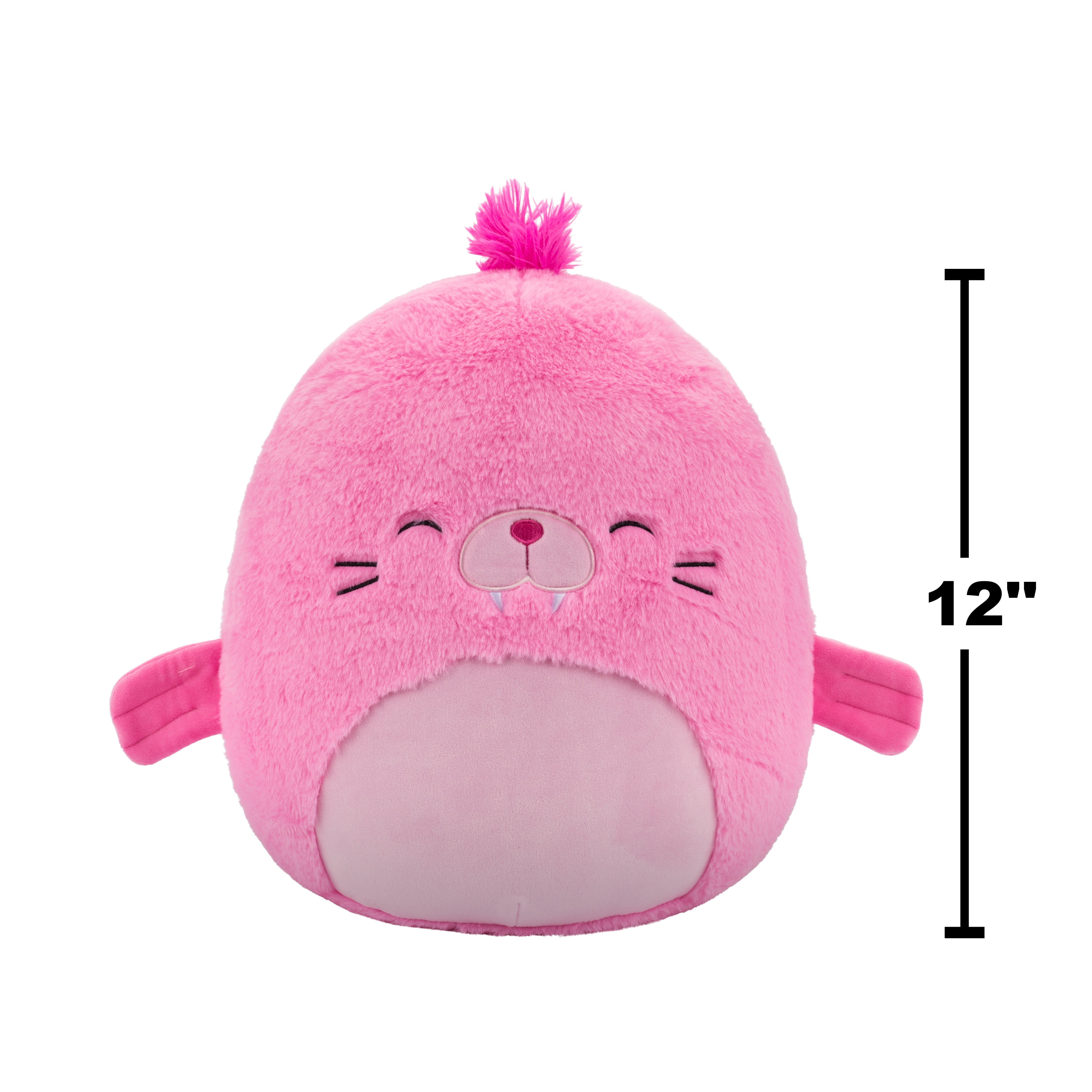Squishmallows FuzzAMallow Official 12 inch Pepper the Pink Walrus - Child's Ultra Soft Plush Toy