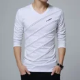 thumbnail image 4 of Camiseta para hombre, jersey ajustado para hombre, tendencias de moda 2024, sudaderas ajustadas con cuello en V, ropa, camisetas a granel, tops de una pieza originales, 4 of 4