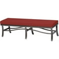 thumbnail image 3 of Hanover Monaco 6-Piece Patio Dining Set in Red with Four Dining Chairs, 1 Bench, and a 40" x 68" Tile-Top Table, 3 of 8