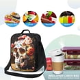 thumbnail image 4 of Fotbe Rose Floral Skull Lonchera Bolsa de Almuerzo para Hombres y Mujeres, Lonchera de Gran Capacidad, Bolsa de Almuerzo Reutilizable, Bolsa Térmica Aislante, 4 of 7