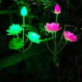 thumbnail image 4 of LINLIN Solar Flower Lights Outdoor Garden, 2 Pack Solar Garden Stake Lamps Solar Lotus Flower Lamp Waterproof Decorative Lights for Lawm, 4 of 7