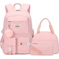 thumbnail image 1 of Mochila escolar Spotted Tiger para niñas con lonchera rosa, 1 of 8