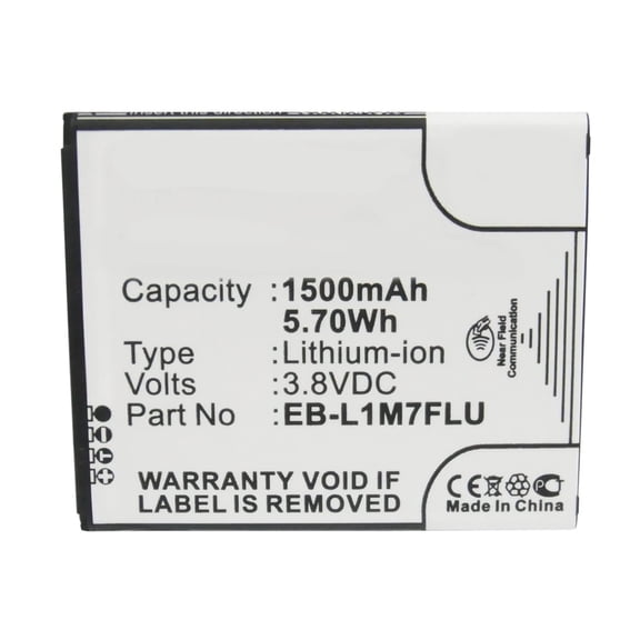 Batteries N Accessories BNA-WB-L3579 Cell Phone Battery - Li-Ion, 3.8V, 1500 mAh, Ultra High Capacity Battery - Replacement for Samsung EB-F1M7LU Battery