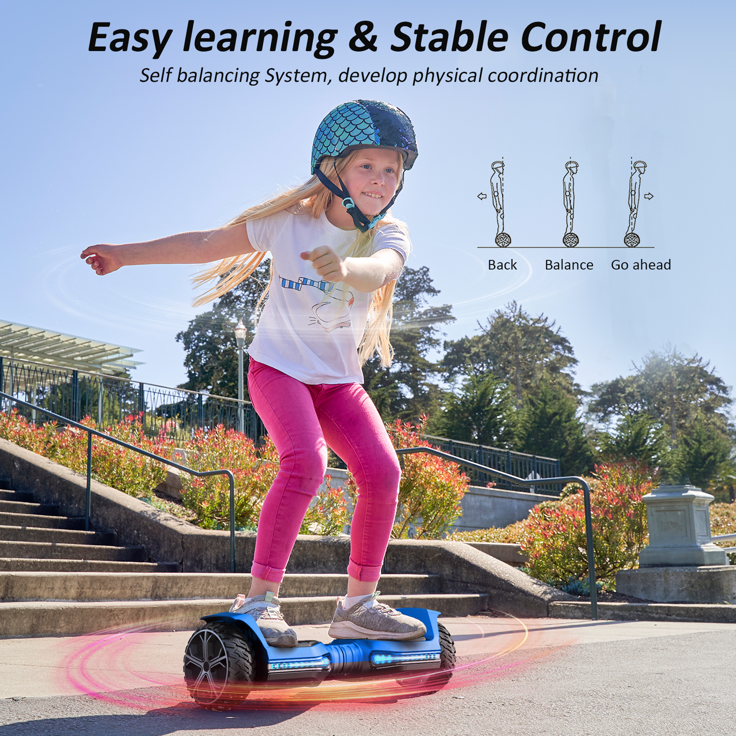 Flash Wheel Hoverboard with Bluetooth Speaker, Self Balancing Scooter for Kids & Adults, UL2272 Certified - image 4 of 12