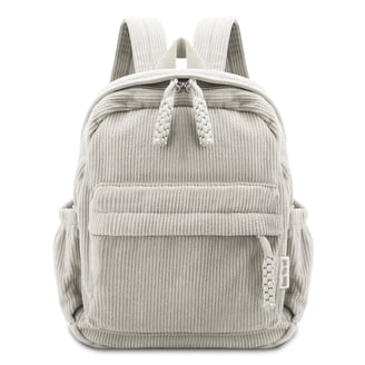 LOUEBICA Small Nylon Backpack Purse For Women - 9.06x5.12x2.76 Inch Crossbody Daypack (Deep Grey)