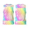 thumbnail image 2 of Gaeub Fish Scale Men's Mesh Basketball Jersey, Quick-Drying Sleeveless Top S-4XL, Loose Muscle Tank Top -Small, 2 of 9