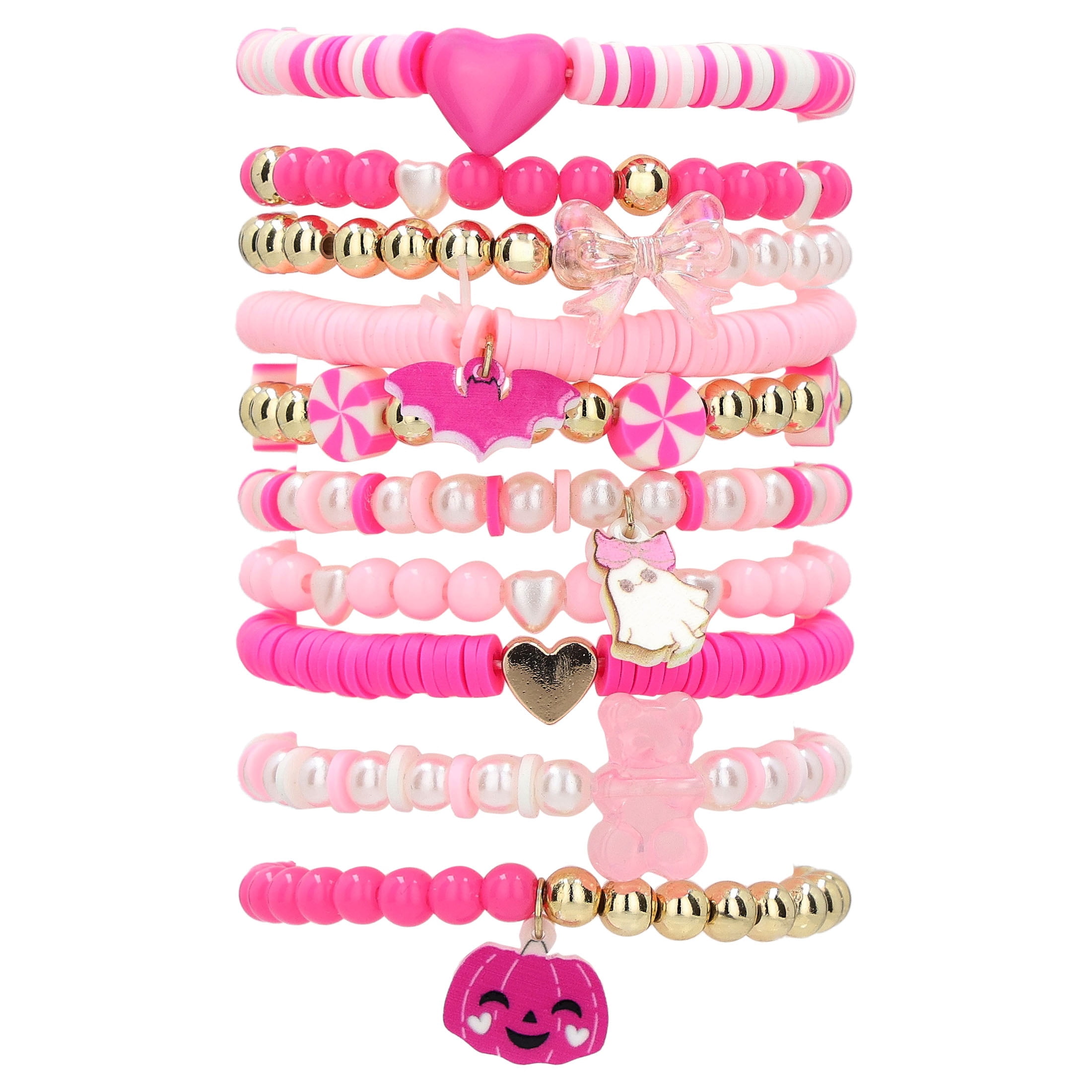 Friendship Bracelets Costume Accessory Set for Children, Pink, 10 Pieces, Halloween by Way To Celebrate