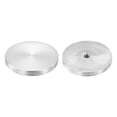 thumbnail image 1 of M10 Thread 70mm Diameter Round Shape Aluminum Disc Hardware 2pack, Aluminum Circle Disc Glass Top Adapter, Silver, 1 of 5