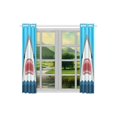 thumbnail image 3 of MKHERT Shark Window Curtain Kitchen Curtains Window Treatments 26x39 inch,Set of 2, 3 of 3
