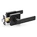 thumbnail image 3 of 10 Pack Heavy Duty Square Keyless Door Locks Door Handles Matte Black Finish, Privacy Function-Locked Inside with Turn-Thumb for Security, Used for Bedroom Bathroom Commercial or Residential, 3 of 4