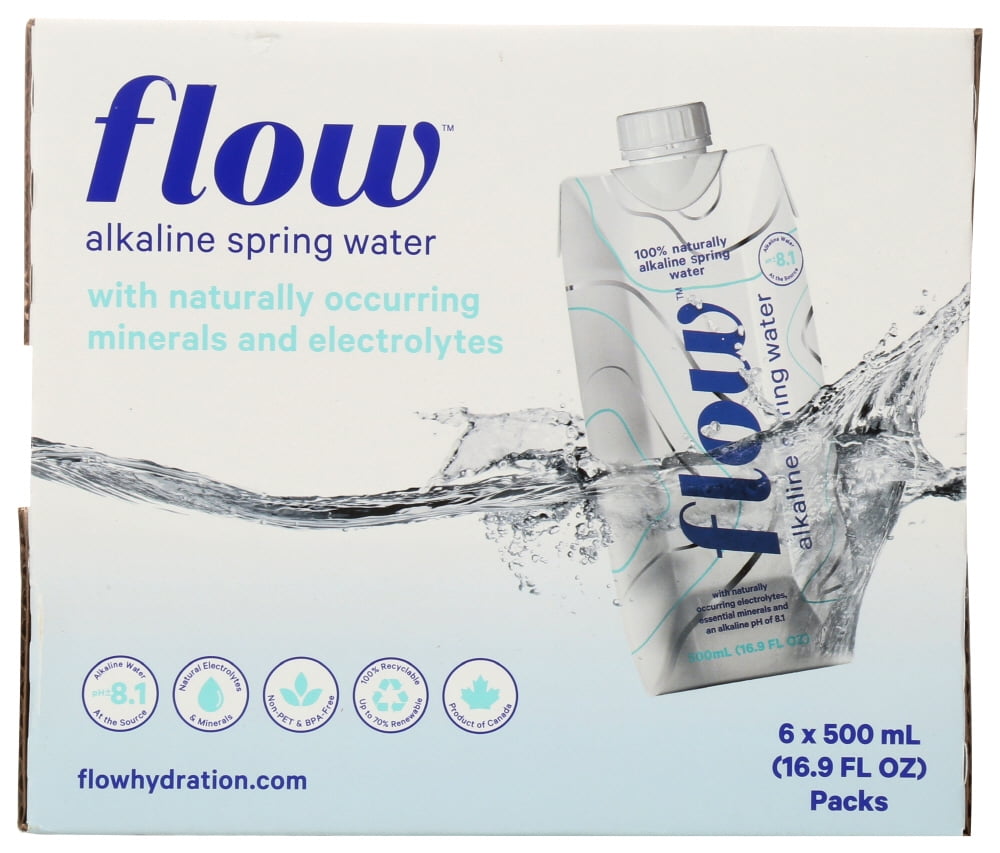 Flow Natural Alkaline Spring Water, 500 Ml