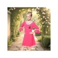 thumbnail image 2 of Sunny Fashion Girls Dress Rose Red Lace Trim Bell Sleeve Cherry Pearl A-Line Casual Daily 8 Years, 2 of 8