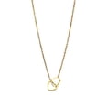 thumbnail image 4 of SAYOO Collar Femenino, Cadena de Clavícula de Color Sólido con Colgante de Corazón Doble para Novia Esposa, Dorado/Plata SAYOO Moda, 4 of 4