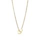 thumbnail image 4 of SAYOO Collar Femenino, Cadena de Clavícula de Color Sólido con Colgante de Corazón Doble para Novia Esposa, Dorado/Plata SAYOO Moda, 4 of 4