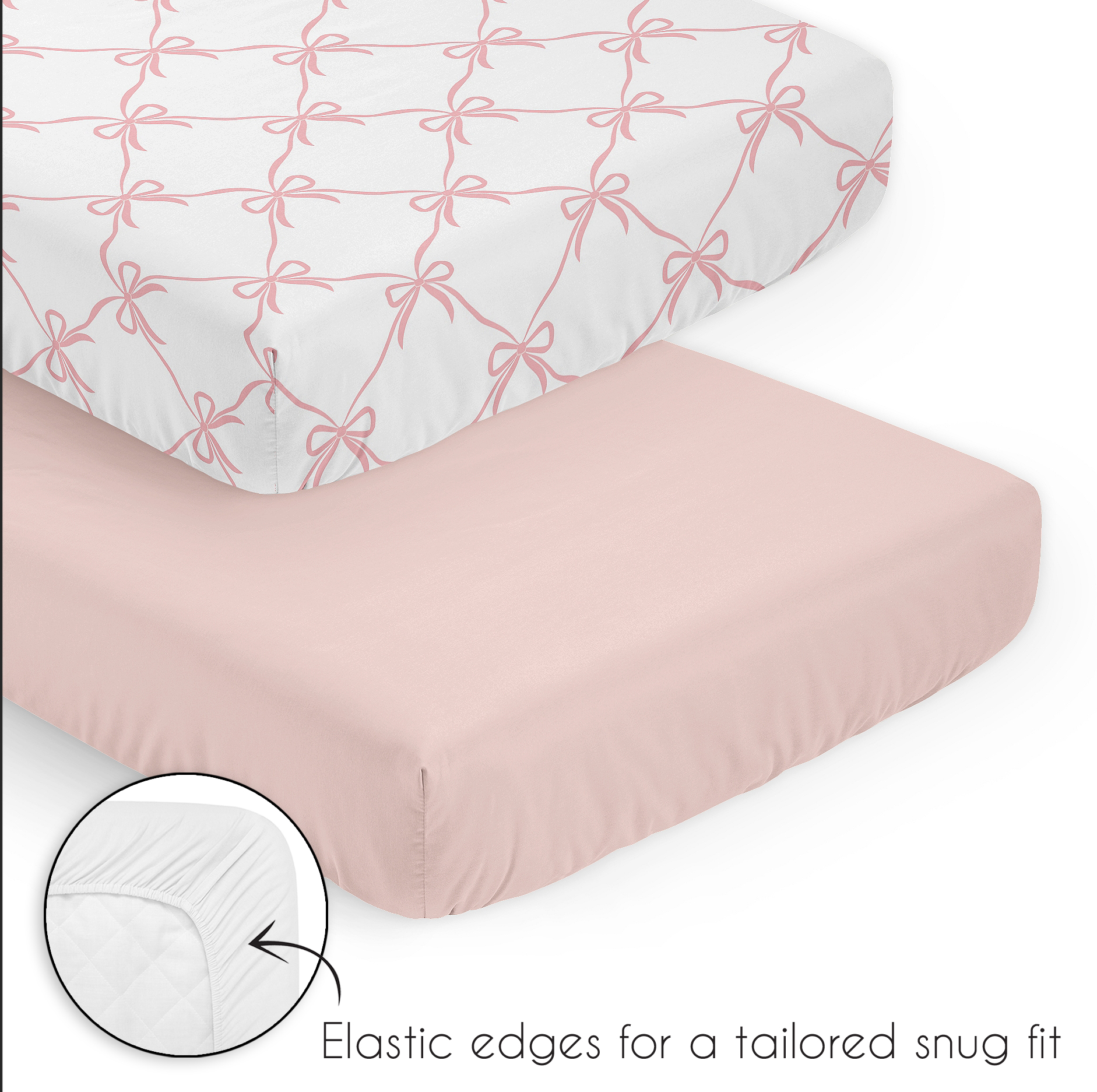 Sweet Jojo Designs Ballerina and Ballet Bows Girl Mini Crib Bedding Set 3 Piece