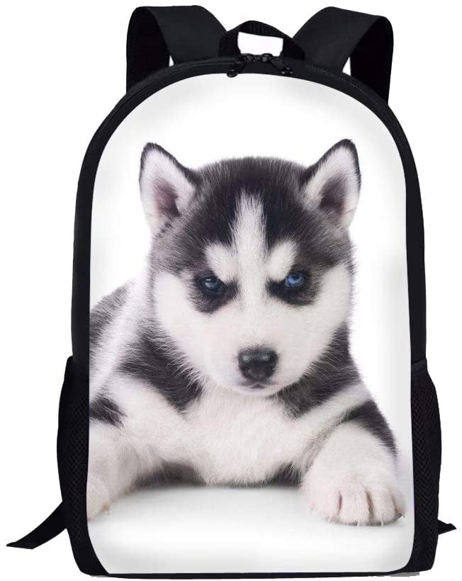 dog print backpack