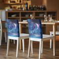 thumbnail image 5 of TSOVTHRID Butterfly Moon Starry Night Print Chair Back Cover for Dining Room Chairs Back Slipcovers Stretchable Removable Dining Chair Cover for Kitchen Hotel Party Decor, Set of 6, 5 of 7