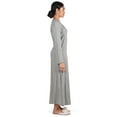 thumbnail image 5 of MeMoi Women's 100% Cotton Slub Knit Full-Length Sleeping Gown - Womens - Female, S, Blue, 5 of 6