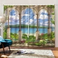 thumbnail image 3 of MesaSe Rideau avec Motif Vue sur la Mer Décoration Rideau Imprimé Lavable en Machine, 3 of 8
