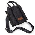 thumbnail image 4 of Wrangler Embossed Crossbody Bag for Women Top Handle Fringe Handbags and Western Mini Tote, Black, 4 of 6