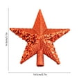 thumbnail image 3 of Cinvoph Glittered Sequin Christmas Star Tree Topper Christmas Decorative Holiday Treetop Shatterproof Star Ornament for Holiday Christmas Tree Decoration 5.7" Red, 3 of 6