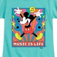 thumbnail image 3 of Disney - Mickey Music Is Life - Toddler & Youth Girls Short Sleeve Graphic T-Shirt, 3 of 5