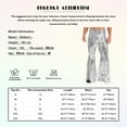 thumbnail image 7 of YiZYiF Mens Shiny Metallic 70s Disco Pants Hippie Costume Sequins Flared Bell Bottoms Blue XXL, 7 of 7