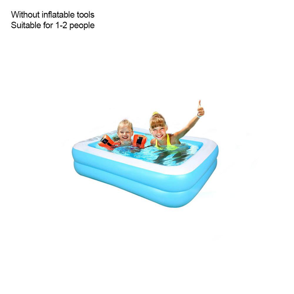 -Blue Foldable InflatableSpa for Kids and Adults Family Pool Summer Outdoor Garden Paddling Pools KSZHI Inflatable Bathtub 63x35.4x29.5 Inch 