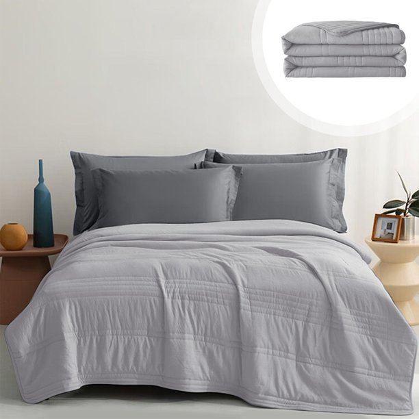 MTBLYS Edredón lavable de color liso | Manta fina y fresca de verano | Fibra de poliéster | 40 x 28 pulgadas | Ligero | Para cama o sofá