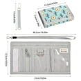 thumbnail image 3 of JIALIOU Nylon Trifold Card Wallet with ID Window Zipper Pocket for Men Women Teen Cartoon Shark and Cracker, 3 of 7