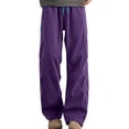 thumbnail image 3 of Bcfgryg Fall Casual Pants Men's Casual Pants Functional Rushing Pants Couple Outdoor Pants Men’s Casual Pants Purple XL, 3 of 5
