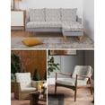thumbnail image 6 of Farmhouse Flower Sofa Couch Cushion Covers Washable, Removable Stretchable Sectional Couch Covers, Botanical Vintage Grey Leaf Plant Slipcovers for L & T Shape Sofa Furniture Protector S Size 3 pcs, 6 of 7