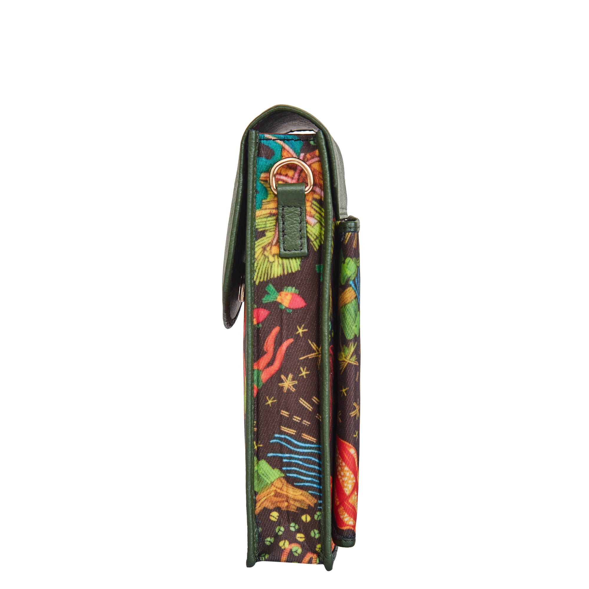 Sishka Hand Crafted Nylon & Leather Crossbody Sling Wallet – Women’s Phone Purse, Compact Shoulder Bag with Adjustable Strap