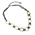 thumbnail image 4 of Beach Chic Linked Blacklip Shell Ovals and Crystal Bead Necklace, 4 of 4