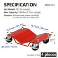 thumbnail image 2 of he avyDuty Car Dollies Set of 2/4,Car Wheel Dolly for Garage Moving Car,Vehicle Dolly for Moving Cars,Motorcycles,Disabled Units,Trucks,Dirt Bike,Trailers, 2 of 7