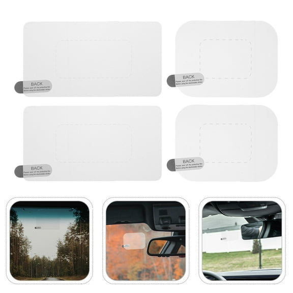 OUNONA Transparent Pet Dash Cam Sticker No Adhesive Easy Install for Car 20Pcs