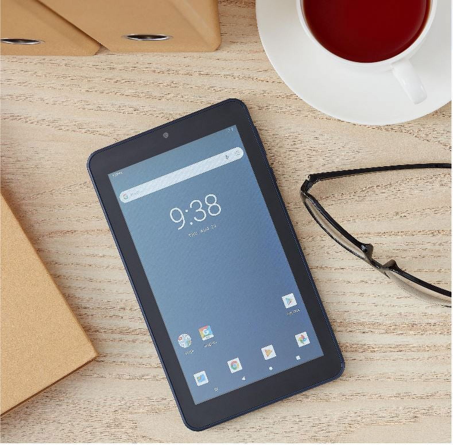 Restored onn. 1GB RAM, 16 GB ROM 7" Android Tablet, Navy Blue - Quick Respond (Refurbished)