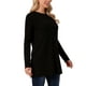 thumbnail image 4 of INSPIRE CHIC Suéter Vestido de Mujer para Otoño Invierno, de Cuello Redondo, de Manga Larga, Oversized, Túnica, Suelto, Corte en A, Pulóver, Talla XL, Negro, 4 of 6