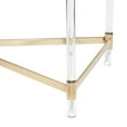 thumbnail image 5 of DecMode 44" x 32" Gold Metal Rectangular Console Table with Mirrored Top and Acrylic Legs, 1-Piece, 5 of 14