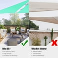 thumbnail image 3 of Yescom 2 Pack 16 Ft 97% UV Block Triangle Sun Shade Sail Canopy Cover Net Outdoor Deck, 3 of 12