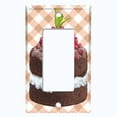 thumbnail image 6 of Metal Light Switch Plate Cover Elegant Chocolate Cake Dessert CAK009, 6 of 15