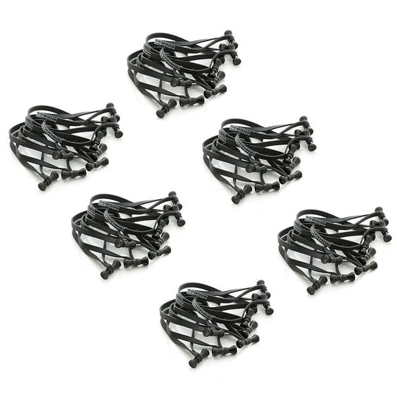 BongoTies 6 Pack 5" Style D Cable Tie, Obsidian, (Pack Of 10)