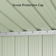 thumbnail image 2 of Outdoor Storage Shed for Backyard, Asofer Metal Garden Shed with Sliding Lockable Doors, Brown, 2 of 9